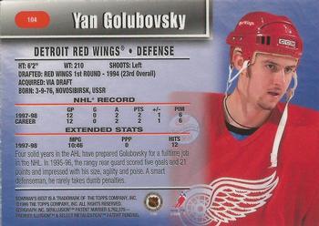 1998-99 Bowman's Best #104 Yan Golubovsky Back