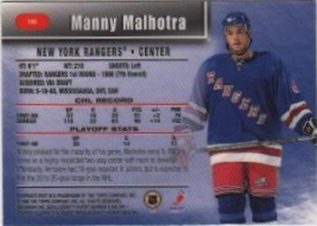 1998-99 Bowman's Best #106 Manny Malhotra Back