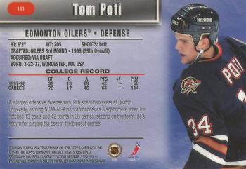 1998-99 Bowman's Best #111 Tom Poti Back