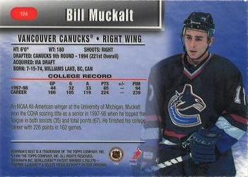 1998-99 Bowman's Best #124 Bill Muckalt Back