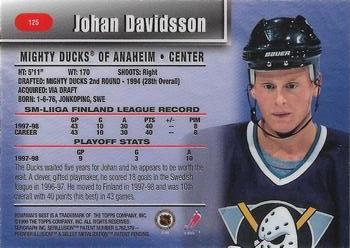 1998-99 Bowman's Best #125 Johan Davidsson Back