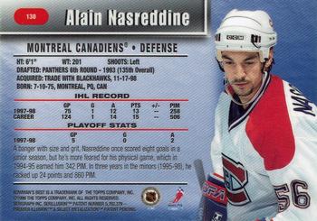 1998-99 Bowman's Best #130 Alain Nasreddine Back