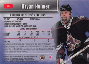 1998-99 Bowman's Best #131 Bryan Helmer Back