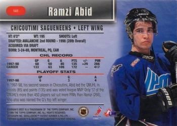 1998-99 Bowman's Best #141 Ramzi Abid Back
