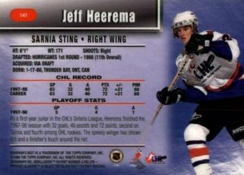 1998-99 Bowman's Best #147 Jeff Heerema Back