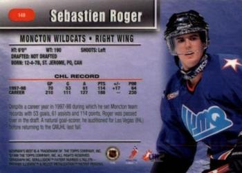 1998-99 Bowman's Best #148 Sebastien Roger Back