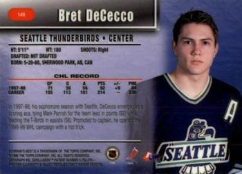 1998-99 Bowman's Best #149 Bret DeCecco Back