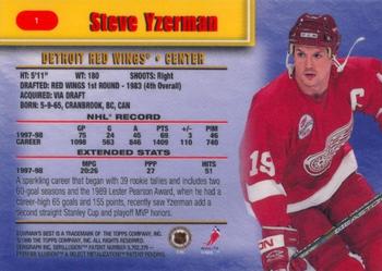 1998-99 Bowman's Best #1 Steve Yzerman Back