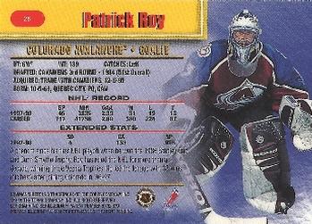 1998-99 Bowman's Best #28 Patrick Roy Back
