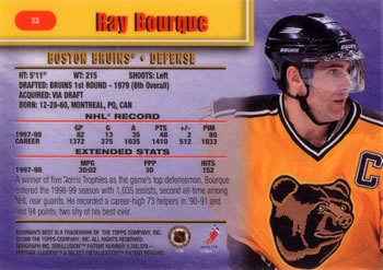 1998-99 Bowman's Best #33 Ray Bourque Back
