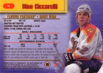 1998-99 Bowman's Best #68 Dino Ciccarelli Back