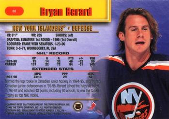 1998-99 Bowman's Best #80 Bryan Berard Back
