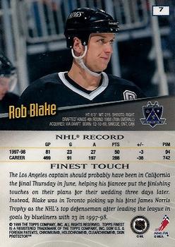 1998-99 Finest #7 Rob Blake Back
