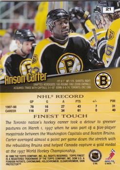 1998-99 Finest #21 Anson Carter Back