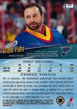 1998-99 Finest #27 Grant Fuhr Back