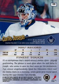 1998-99 Finest #36 Curtis Joseph Back