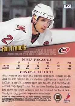 1998-99 Finest #50 Ron Francis Back