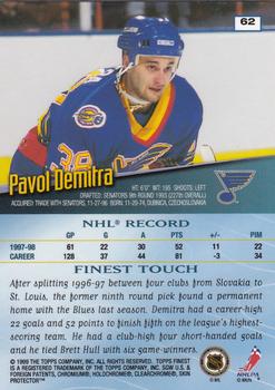 1998-99 Finest #62 Pavol Demitra Back