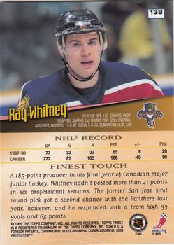 1998-99 Finest #138 Ray Whitney Back