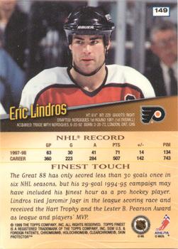 1998-99 Finest #149 Eric Lindros Back
