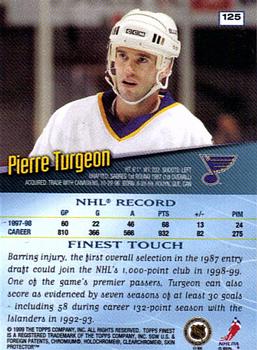 1998-99 Finest #125 Pierre Turgeon Back