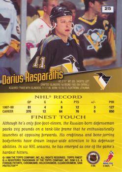 1998-99 Finest #25 Darius Kasparaitis Back