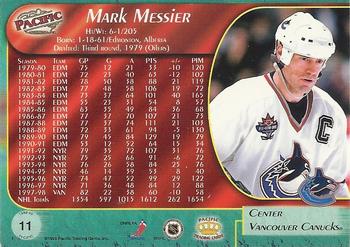 1998-99 Pacific #11 Mark Messier Back