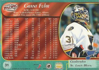 1998-99 Pacific #31 Grant Fuhr Back