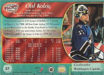 1998-99 Pacific #37 Olaf Kolzig Back