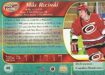 1998-99 Pacific #46 Mike Rucinski Back