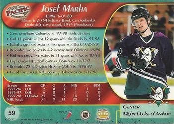 1998-99 Pacific #59 Josef Marha Back