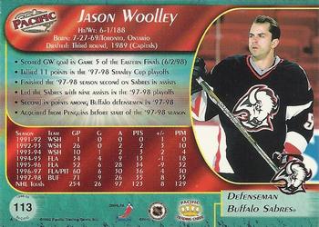 1998-99 Pacific #113 Jason Woolley Back