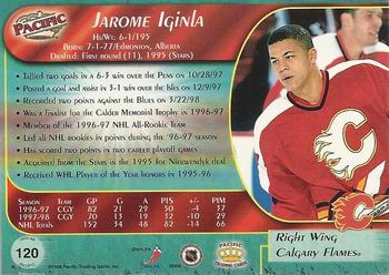 1998-99 Pacific #120 Jarome Iginla Back
