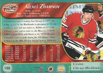 1998-99 Pacific #155 Alexei Zhamnov Back