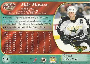 1998-99 Pacific #181 Mike Modano Back