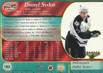 1998-99 Pacific #183 Darryl Sydor Back