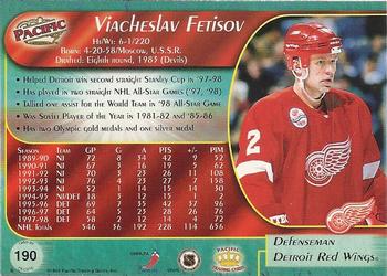 1998-99 Pacific #190 Viacheslav Fetisov Back