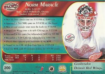 1998-99 Pacific #200 Norm Maracle Back