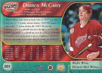 1998-99 Pacific #201 Darren McCarty Back