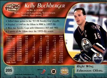 1998-99 Pacific #205 Kelly Buchberger Back