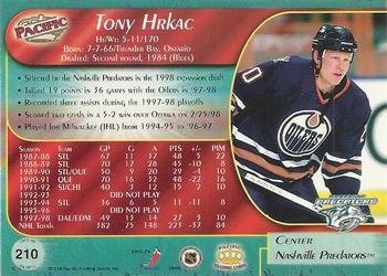 1998-99 Pacific #210 Tony Hrkac Back