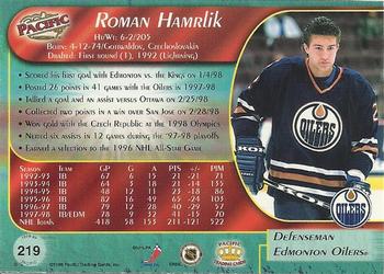 1998-99 Pacific #219 Roman Hamrlik Back