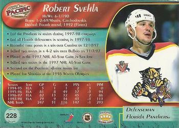 1998-99 Pacific #228 Robert Svehla Back