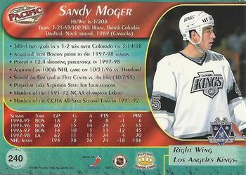 1998-99 Pacific #240 Sandy Moger Back