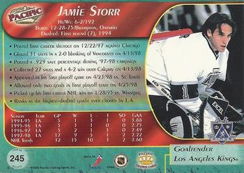 1998-99 Pacific #245 Jamie Storr Back