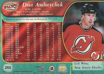 1998-99 Pacific #260 Dave Andreychuk Back