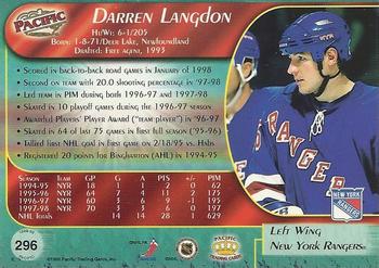 1998-99 Pacific #296 Darren Langdon Back