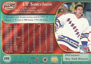 1998-99 Pacific #299 Ulf Samuelsson Back