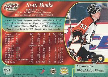 1998-99 Pacific #321 Sean Burke Back