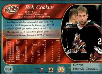 1998-99 Pacific #334 Bob Corkum Back